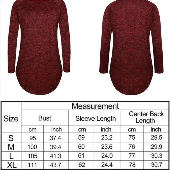 MYOBE WOMEN'S BLACK/RED LONG SLEEVE TUNIC TOP SIZE MEDIUM-EUC - Picture 7 of 8